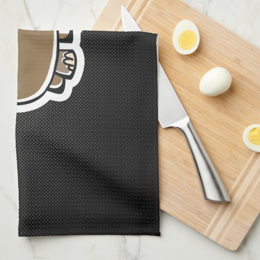 Cute Hippo Slank Theedoek (Quarter Fold)