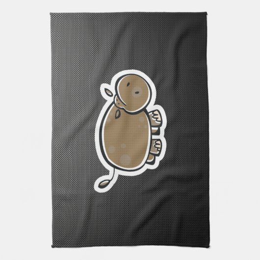 Cute Hippo Slank Theedoek (Verticaal)