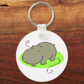 Cute Hippo Sleutelhanger (Voorkant)