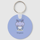 Cute Hippo Sleutelhanger (Voorkant)