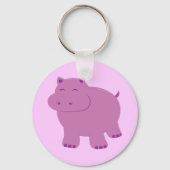 Cute Hippo Sleutelhanger (Voorkant)