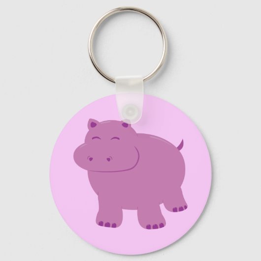 Cute Hippo Sleutelhanger (Voorkant)