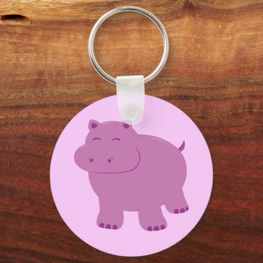 Cute Hippo Sleutelhanger (Voorkant)