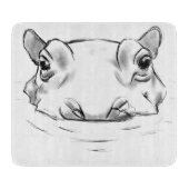 Cute hippo snijplank (Voorkant)