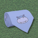Cute Hippo Stropdas<br><div class="desc">Voor een man met humor, pak deze stropdas met een schattig hippo gezicht! Een grappig geschenk voor een man of gewoon een vriend, hij kan het zowel op het werk als voor feestjes of sociale recepten draag!</div>