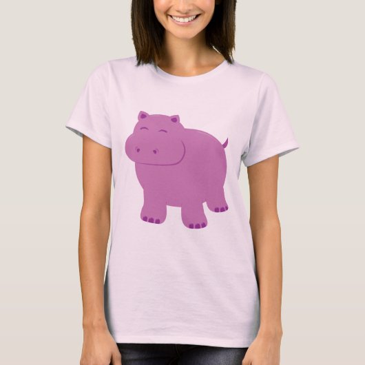 Cute Hippo T-shirt (Voorkant)