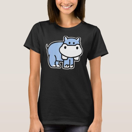 Cute Hippo T-shirt (Voorkant)
