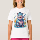 Cute hippo t-shirt (Voorkant)