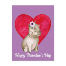 Cute Hippo Valentijn