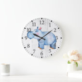 Cute Hippo Wall klok (Huis)