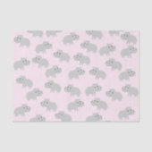 Cute Hippo-weefselpapier Tissuepapier (Voorkant)