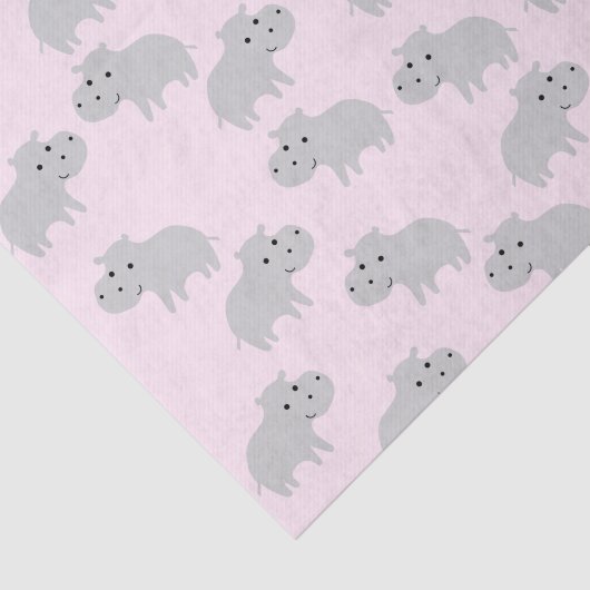 Cute Hippo-weefselpapier Tissuepapier (Detail)