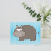Cute Hippopotamus Briefkaart (Staand voorkant)