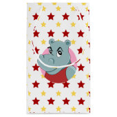 Cute hippopotamus cartoon klein cadeauzakje (Achterkant)
