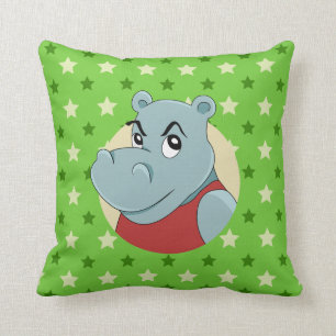 Cute hippopotamus cartoon kussen