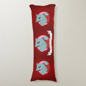 Cute hippopotamus cartoon lichaamskussen (Voorkant Verticaal)