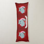 Cute hippopotamus cartoon lichaamskussen (Achterkant (Verticaal))