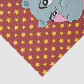 Cute hippopotamus cartoon tissuepapier (Detail)