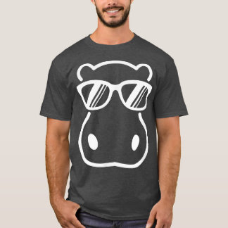 Cute Hippopotamus die zonnebril draagt Grafisch T-shirt