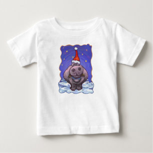 Cute Hippopotamus Kerstmis