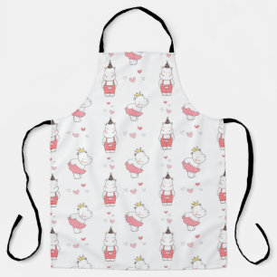 Cute Hippos Love Pattern Schort