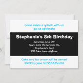 Cute Hippos Pool Party Invitation Kaart (Achterkant)