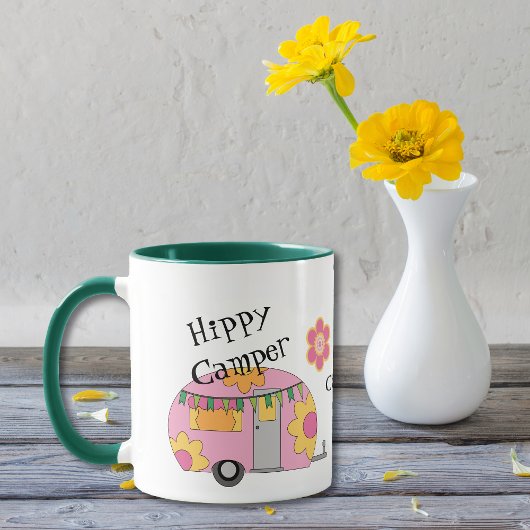 Cute Hippy Camper Personalized Mok