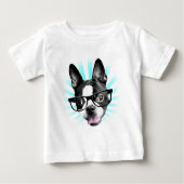 Cute! Hipster Boston Terrier (Voorkant)