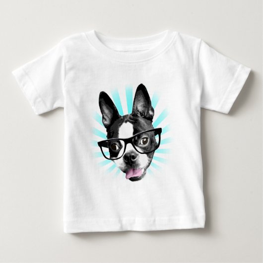 Cute! Hipster Boston Terrier (Voorkant)