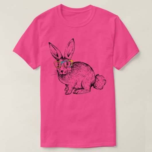 Cute Hipster Bunny Tie Dye Glasses Rabbit Lovers E T-shirt (Design voorkant)