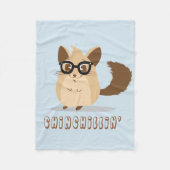 Cute Hipster Chinchilla Fleece Blanket (Voorkant)