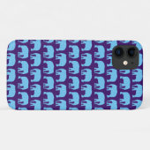 Cute Hipster Elephant Pattern Blue Paars Case-Mate iPhone Case (Achterkant (horizontaal))