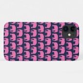 Cute Hipster Elephant Pattern Pink Blue Case-Mate iPhone Case (Achterkant (horizontaal))