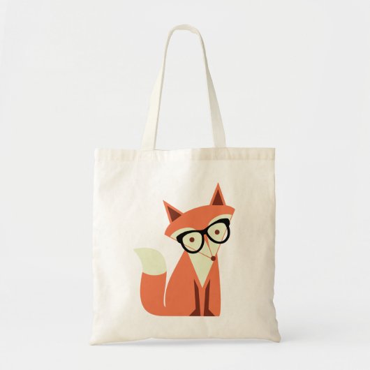 Cute Hipster Fox Budget Canvas tas (Voorkant)