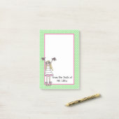 Cute Hipster Girl Post-it® Notes (Op bureau)