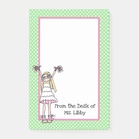 Cute Hipster Girl Post-it® Notes (Voorkant)