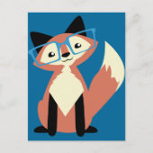 Cute Hipster Glasses Fox Briefkaart (Voorkant)
