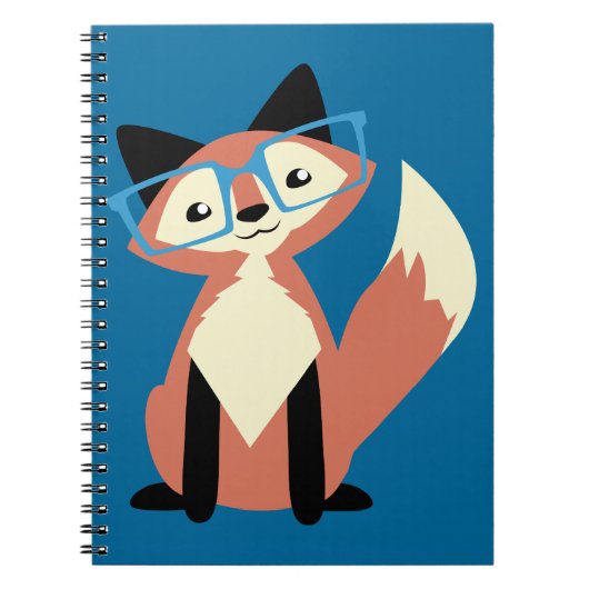Cute Hipster Glasses Fox Notitieboek (Voorkant)