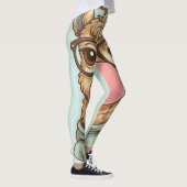 Cute Hipster Lama Sticker Leggings (Rechts)