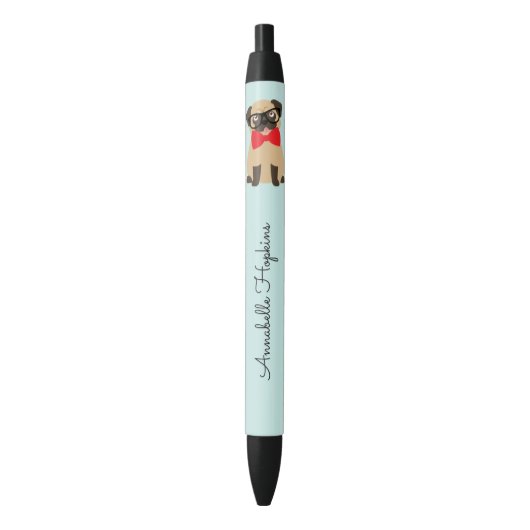 Cute Hipster Naam Zwarte Inktpen Zwarte Inkt Pen (Voorkant Verticaal)