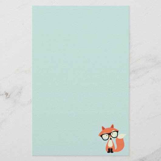 Cute Hipster Red Fox Briefpapier (Voorkant)