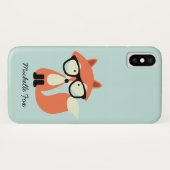 Cute Hipster Red Fox Case-Mate iPhone Case (Achterkant (horizontaal))