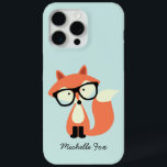 Cute Hipster Red Fox iPhone 15 Pro Max Hoesje<br><div class="desc">Mooie illustratie van een vos met een leesbril.</div>