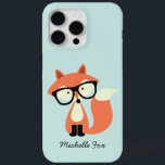 Cute Hipster Red Fox iPhone 15 Pro Max Hoesje<br><div class="desc">Mooie illustratie van een vos met een leesbril.</div>