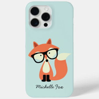 Cute Hipster Red Fox iPhone 15 Pro Max Hoesje