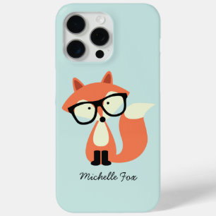 Cute Hipster Red Fox iPhone 15 Pro Max Hoesje