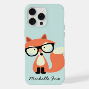 Cute Hipster Red Fox iPhone 15 Pro Max Hoesje