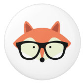 Cute Hipster Red Fox Keramische Knop (Voorkant)