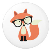 Cute Hipster Red Fox Keramische Knop (Voorkant)