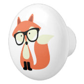 Cute Hipster Red Fox Keramische Knop (Rechts)